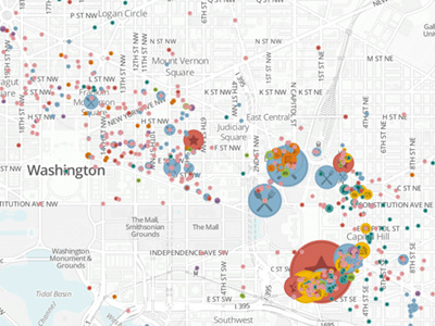 Mapping five years of political fundraisers