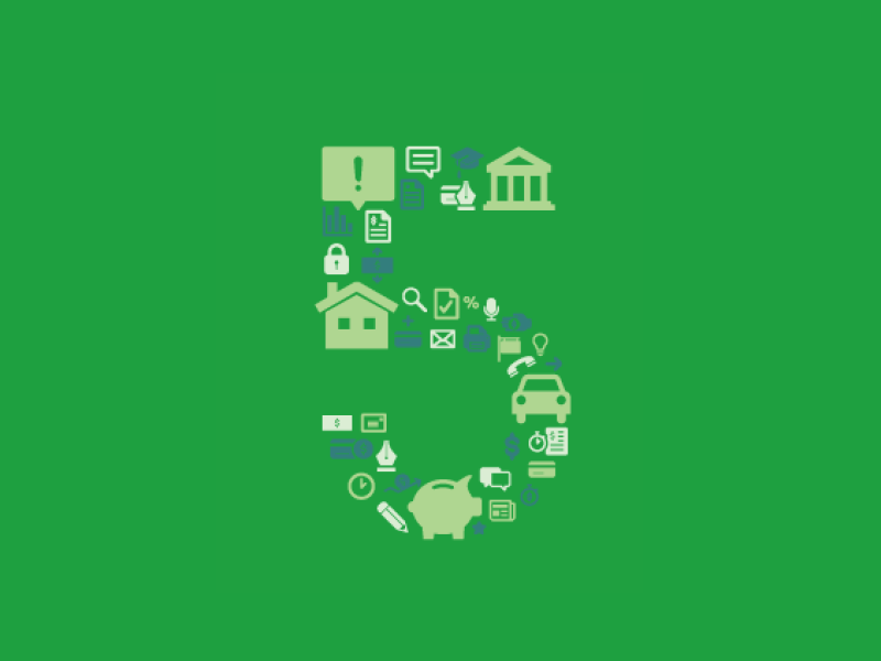 5 years of CFPB cfpb government financial icon anniversary branding