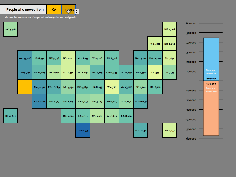 Interactive tile map in Excel data data visualization data viz excel immigration map tile map