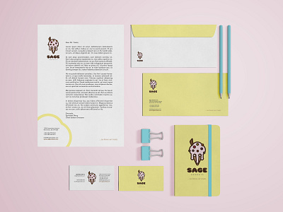 Sage Collateral branding collateral design food branding logo sorbets