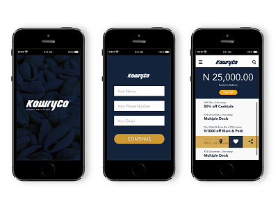 KowryCo UI coupon deals app finance money management ui ui ux ui ux design