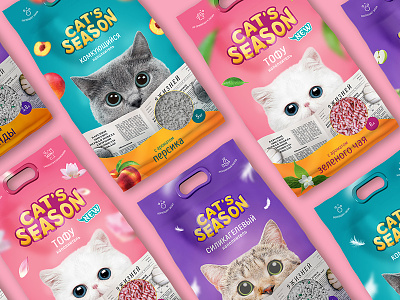 Package | Cat's season brand cats design package packagedesign packaging