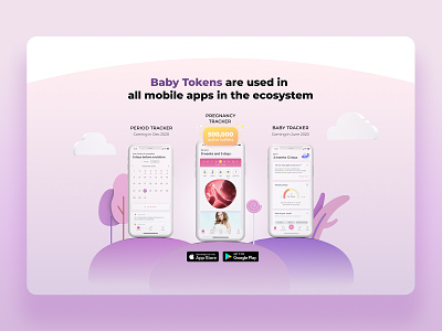Interface | Baby token 3d 3d art design interface mobile site site design ui ux