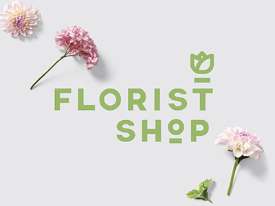 FLOWERS SHOP | Identity brand branding design flower garden identity invite leaves logo shop