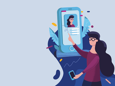 Illustration for mobile service