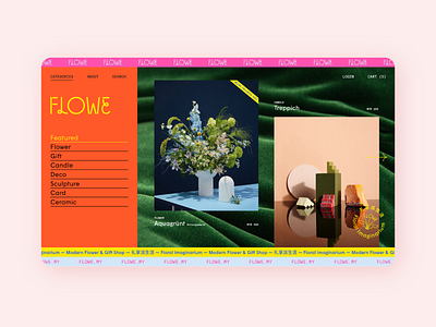 FLOWE's Homapage branding design florist flower graphic design online store ui uibycal
