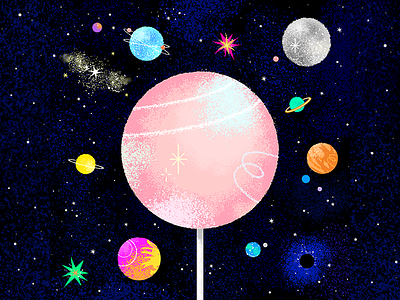 Galaxy fantasy galaxy illobycal lollipop milkyway planets space stars universe