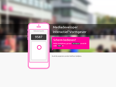 Graduation Exposition app controll device exposition graduation mediacollege mobile webdesign websocket