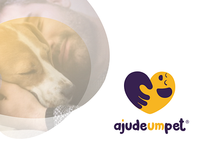 Ajude um Pet logo branding design flat illustration logo pets volunteer web