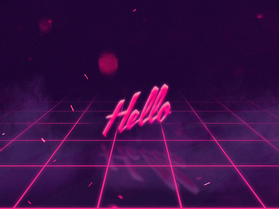 Hello Dribble design graphics grid hello hello dribbble midnight neon pink product purple thanks uiux