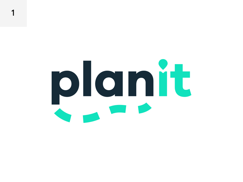 Planit Branding branding logo map plan travel travelling typography vector wordmark logo