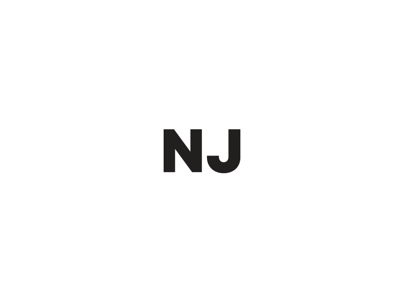 NJ Logo blue branding font illustrator logo type typography