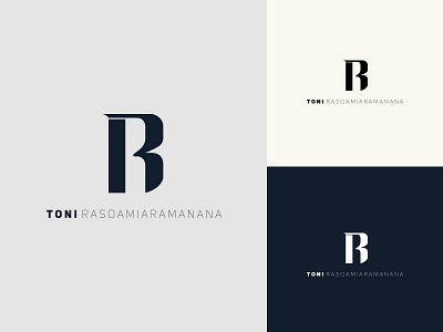 R Toni branding flat logo typography