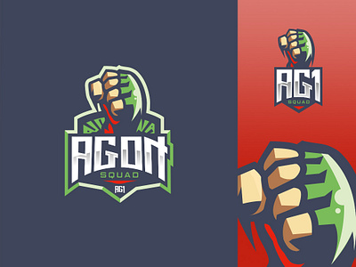 Agon Squad branding design esports fgc fight fist icon identity illustration logo mascot logo punch sport vector