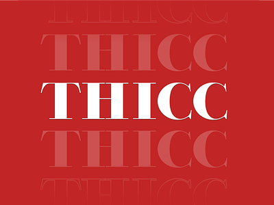 Thicc bold bold font heavy lettering red serif serif font thick type design typography vector vector type