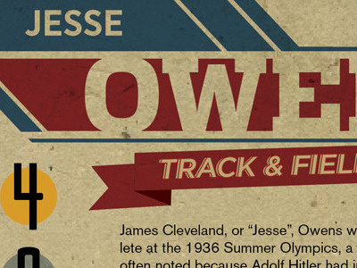 Jesse Owens Trading Card athletics field gold medals gotham jesse owens olympics sports track trading card typography vintage