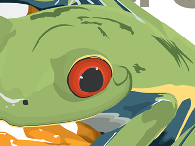 Frog Illustration Throwback cover frog illustrator layers magazine vector