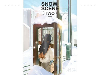 Snow scene（two） boot flicker illustrations interface page screen