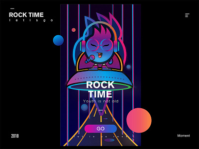 rock time boot flicker illustrations interface page screen