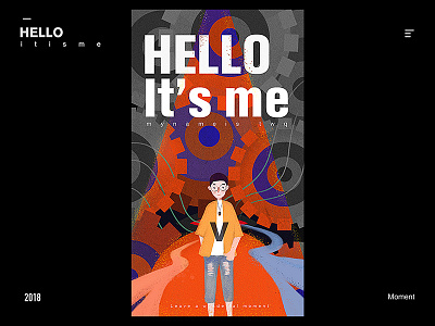 HELLO IT IS ME TIME boot flicker illustrations interface page screen
