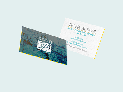 Sugar Me Softly Body Sugaring Business Cards bodysugaring brandidentity businesscard hairremoval logo logomark stationery wellness