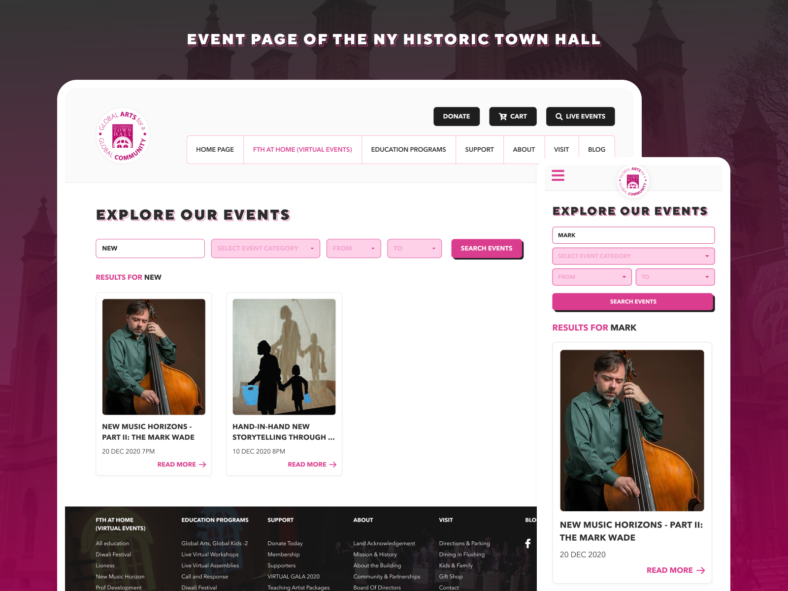 Event Page (Event Filters) by Roman Sokolov on Dribbble
