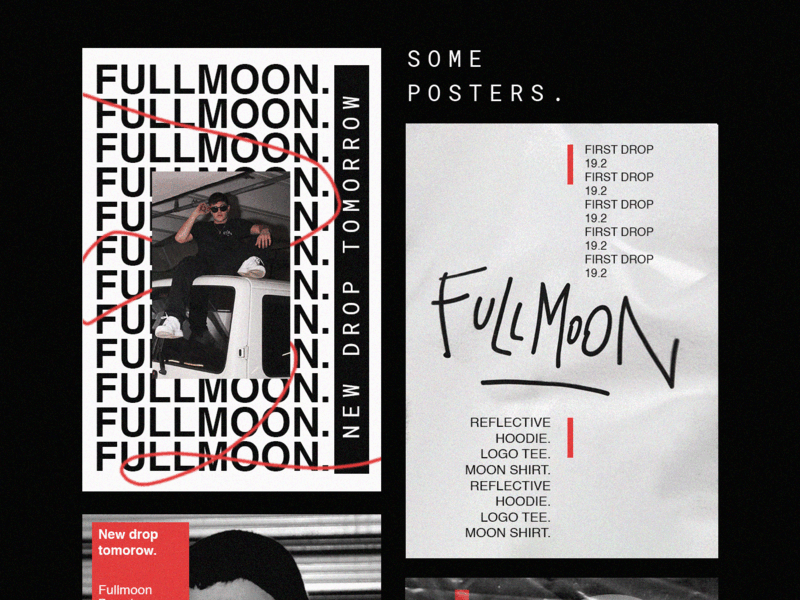 FULLMOON - Posters abstract design baugasm black and white brand identity logo design logo idea logo inspiration minimal poster art poster design poster.