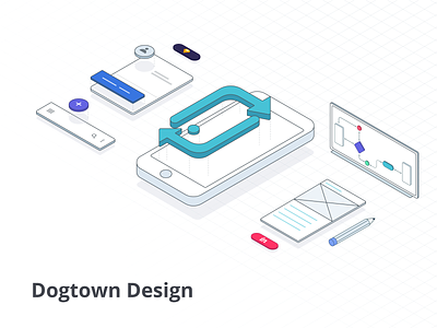 Dogtown Design design illustration isometric layout vector visual design