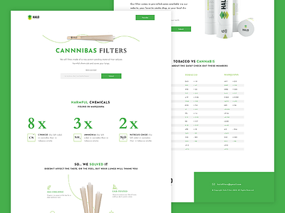 Cannabis Filter Landing Page chart cta ecommerce email capture footer landing page ui web web design