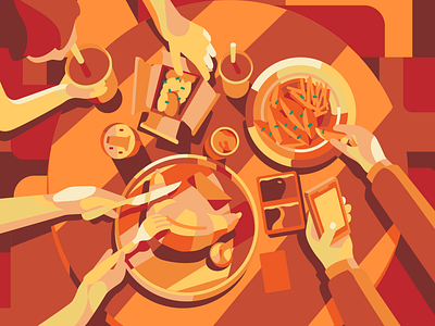 Have a Feast! business cafe coffee design eat feast food graphic design illustration snack vector