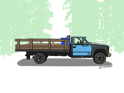 Pearl the Truck cars digital illustration digital illustrations hand drawn illustration pickup pickup truck truck trucks