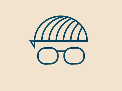 Personal Logo glasses hair logo personal