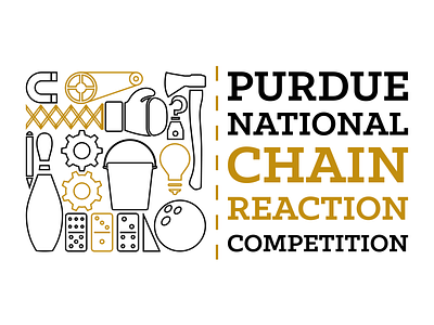 Purdue National Chain Reaction Logo logo logo design purdue