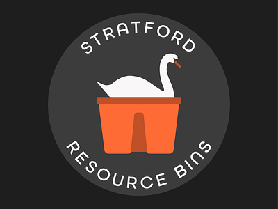 Stratford Resource Bins Logo community logo logo design swan