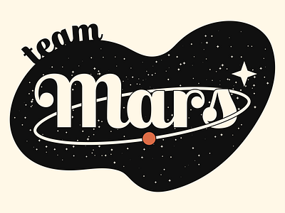 Team Mars - Logo 50s design illustration logo logo design space