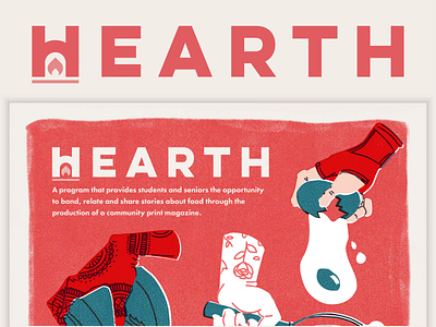 HEARTH Magazine clean community logo logo design magazine