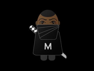Moise avatar black cd logo moise music rap samourai vector
