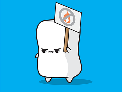 Mad Marshmallow adorable cute illustration mad marshmallow protest vector