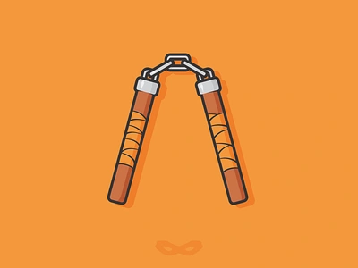 TMNT - Michelangelo illustration michelangelo nunchucks teenage mutant ninja turtles tmnt vector weapon