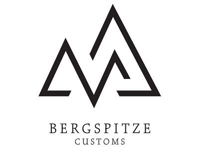 Bergspitze Customs Logo Concept illustration logo