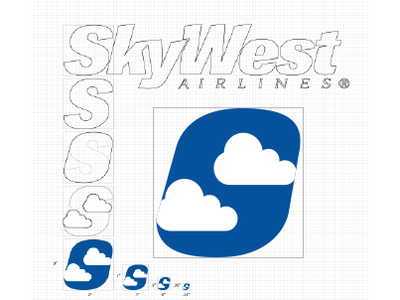 Skywest Brandmark Test 02 branding design vector