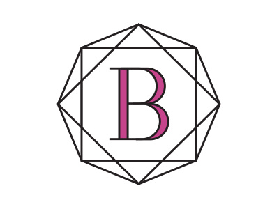B&B b diamond logo mark typography