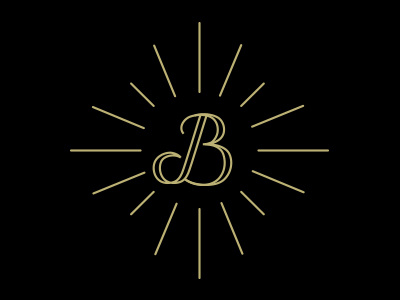 B&B Option #2 b gold jewel line shine typography