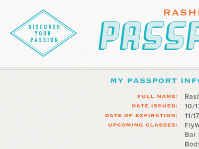 Passport account header