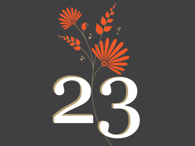 23 floral flowers gold grey orange tan white