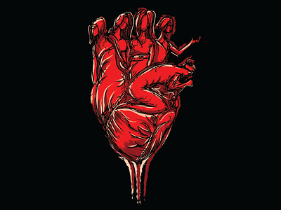 Vascular blood girl gore heart illustrator red sketch vascular