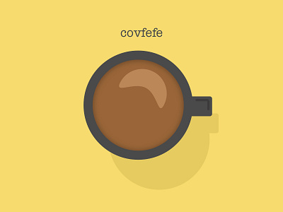 covfefe coffee flat design illustration