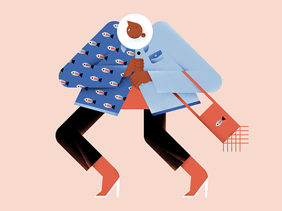 Fashion and style bag characterdesign color design digital fashion fishes flat hands heels illustration pattern people style vector