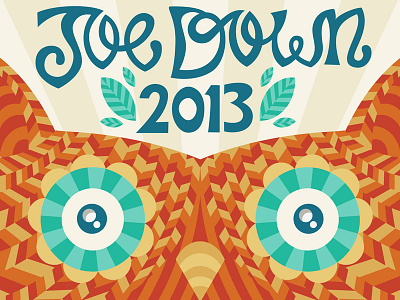 JoeDown 2013 event flyer hand lettering music