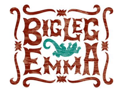Big Leg Emma band hand lettering illustration